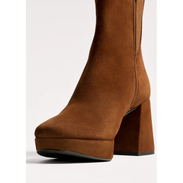 ME+EM Platform Ankle Boot in Caramel