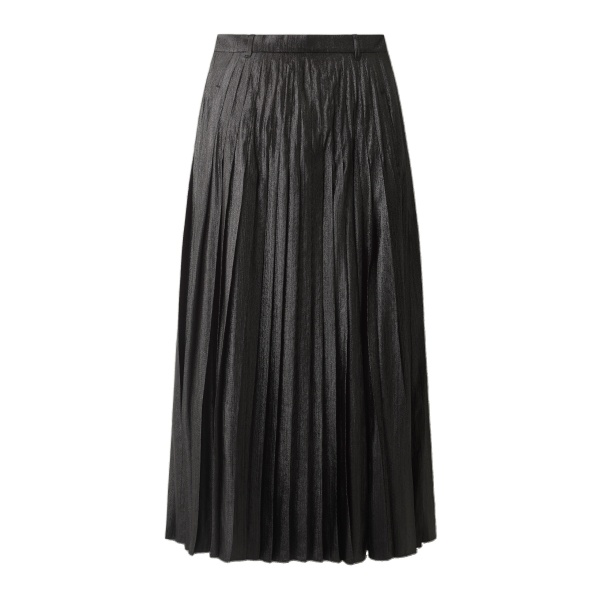 ME+EM Pleated Full-Length Skirt in Black