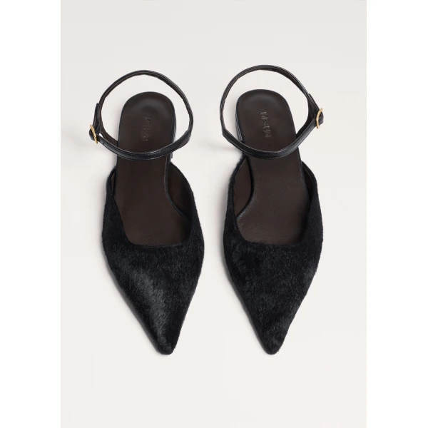ME+EM Point Toe Flat in Black