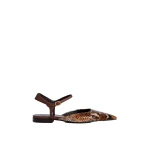 ME+EM Point Toe Flat in Tan/Chocolate | Flats | Luxury Shoes 