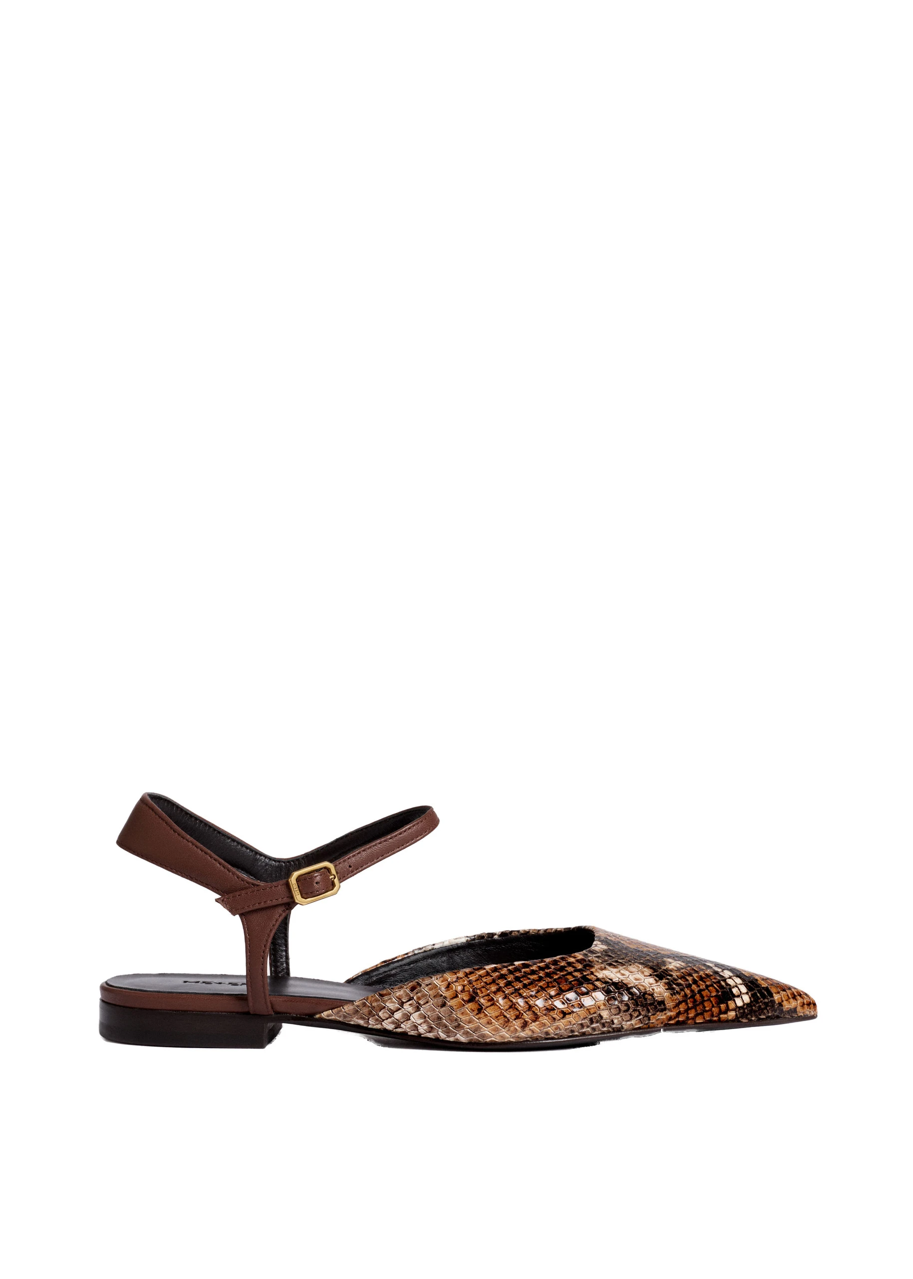 ME+EM Point Toe Flat in Tan/Chocolate ME+EM Point Toe Flat in Tan/Chocolate | Flats | Luxury Shoes