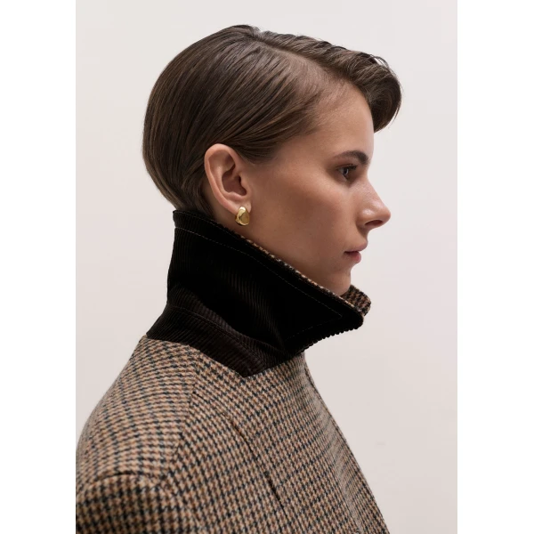 ME+EM Pub Jacket in Pecan Brown Multi