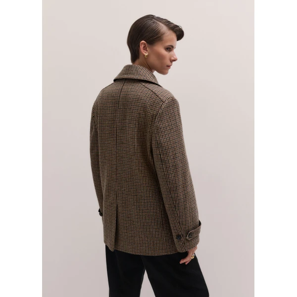 ME+EM Pub Jacket in Pecan Brown Multi