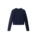 ME+EM Relaxed Crop Jumper in Navy | Sweaters | Luxury Shoes 