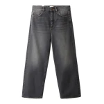 ME+EM Relaxed Straight Crop Jean in Charcoal Wash