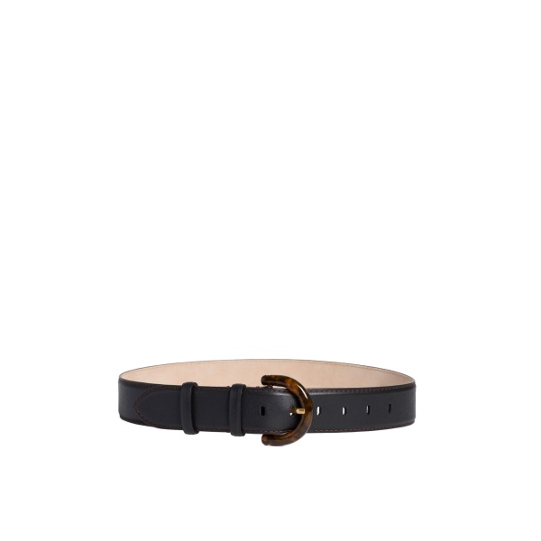 ME+EM Resin Buckle Belt in Black/Chocolate