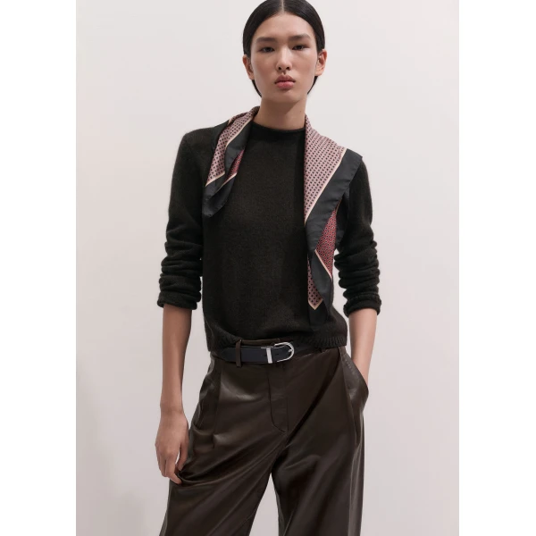 ME+EM Reversible Scarf in Barolo Red/Black