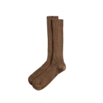 ME+EM Ribbed Sock in Camel Mélange