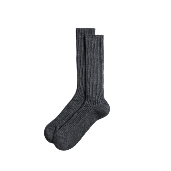 ME+EM Ribbed Sock in Grey Mélange
