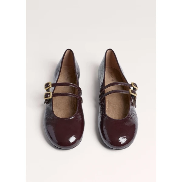 ME+EM Round Ballet Flat in Port Brown