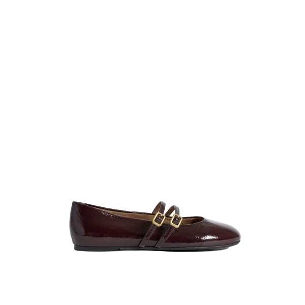 ME+EM Round Ballet Flat in Port Brown