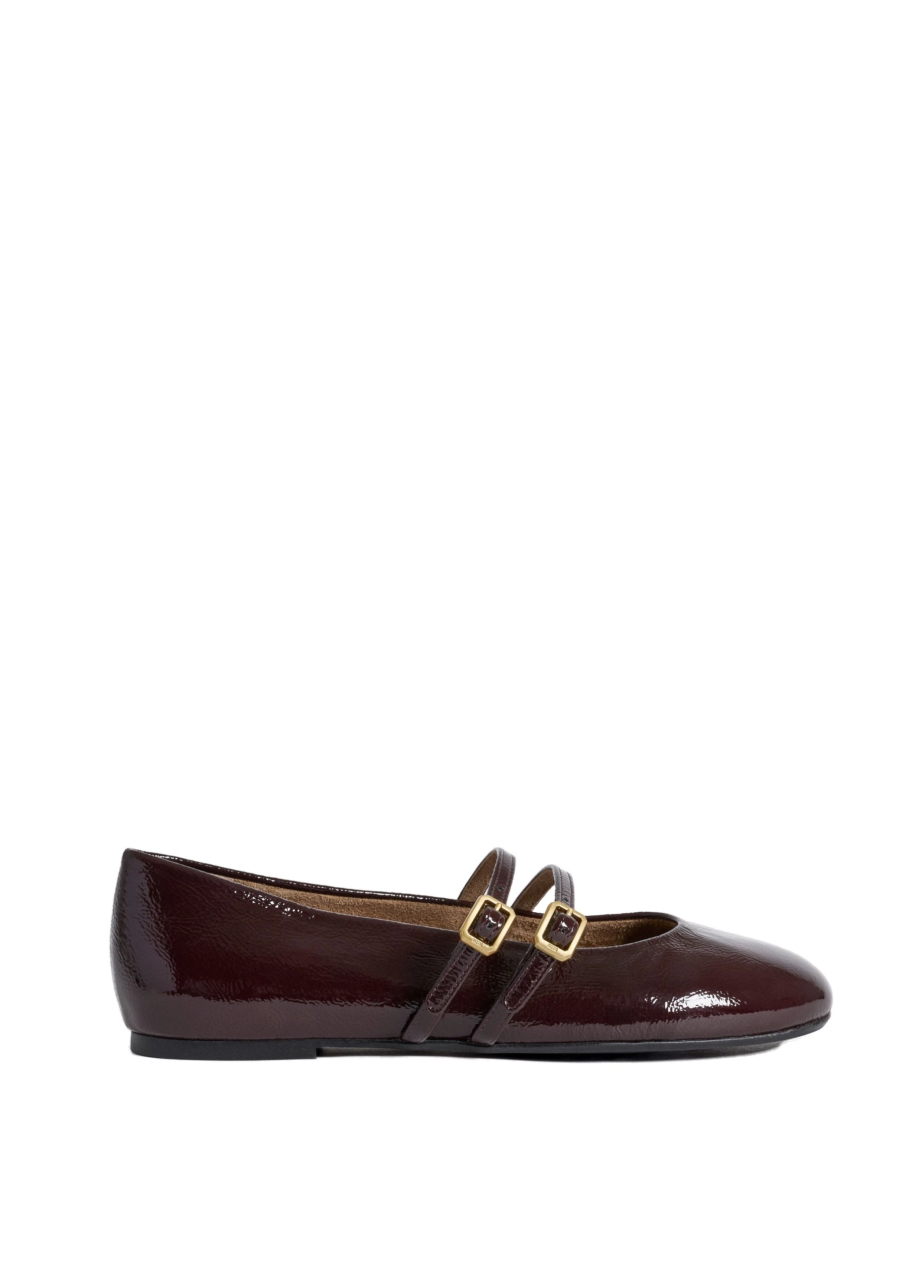 ME+EM Round Ballet Flat in Port Brown | Shoes | Luxury Shoes ME+EM Round Ballet Flat in Port Brown