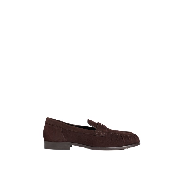 ME+EM Ruched Loafer in Chocolate