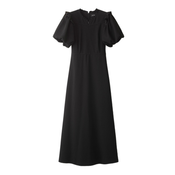 ME+EM Ruffle Sleeve Maxi Dress in Black