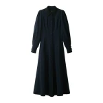 ME+EM Sculpt Waist Maxi Dress in Navy | Maxi Dresses | Luxury Shoes 