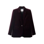 ME+EM Sharp Shoulder Blazer in Merlot