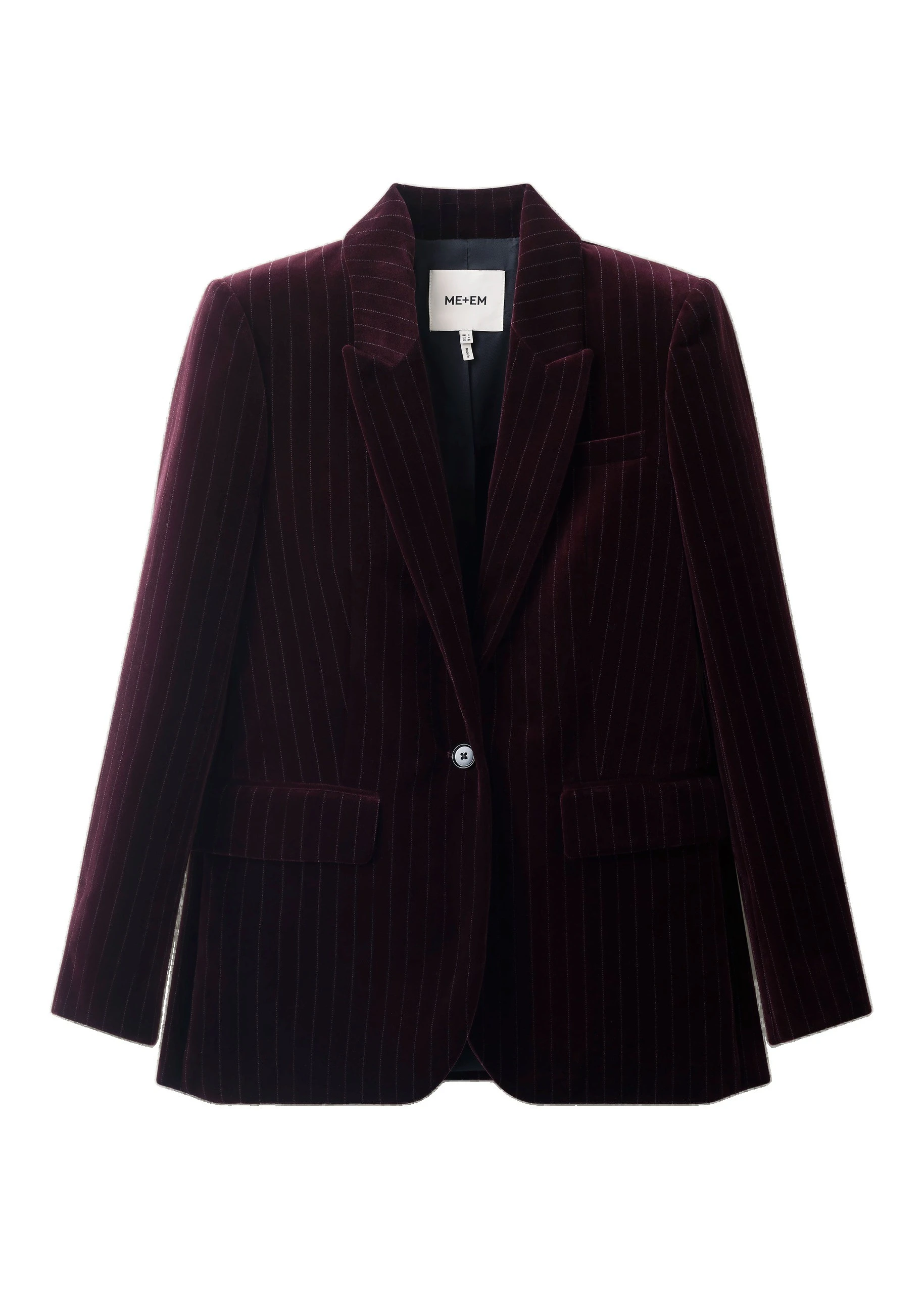 ME+EM Sharp Shoulder Blazer in Merlot | Jackets | Luxury Shoes ME+EM Sharp Shoulder Blazer in Merlot