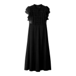 ME+EM Sheer Panel Maxi Dress in Black | Maxi Dresses | Luxury Shoes 