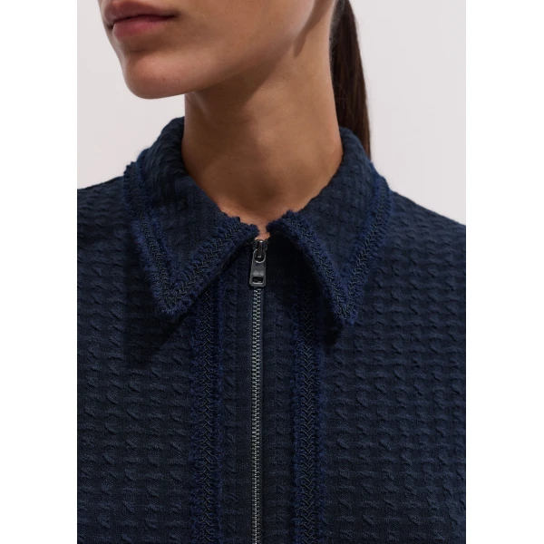 ME+EM Short Swing Dress in Navy, view 3 | Mini Dresses | Luxury Shoes 