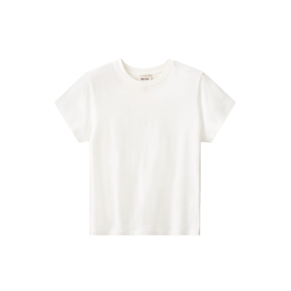 ME+EM Shrunken Layering Tee in Light Cream