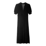 ME+EM Silk-Blend Velvet Fit + Flare Maxi Dress in Black | Maxi Dresses | Luxury Shoes 