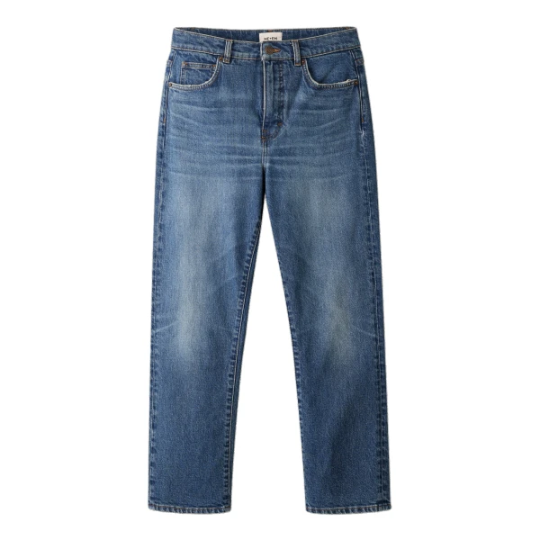ME+EM Slim Crop Jean in Authentic Mid Blue Wash