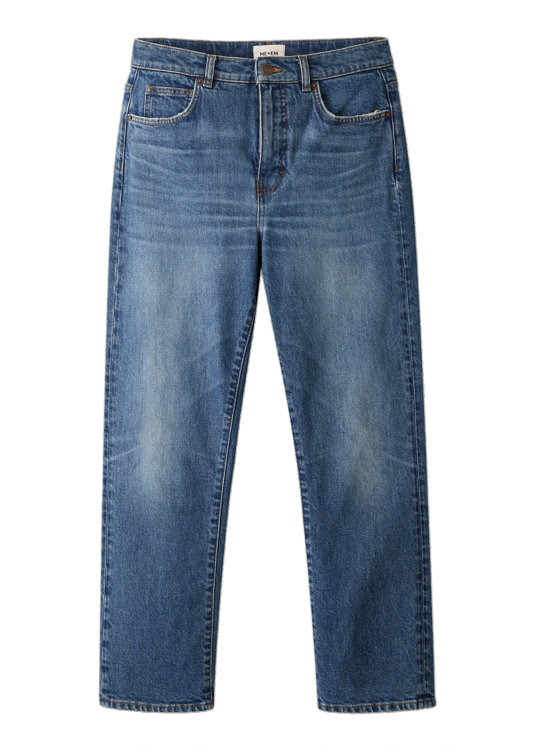 ME+EM Slim Crop Jean in Authentic Mid Blue Wash | Pants | Luxury Shoes ME+EM Slim Crop Jean in Authentic Mid Blue Wash
