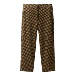 ME+EM Slim Crop Trouser in Brown Multi