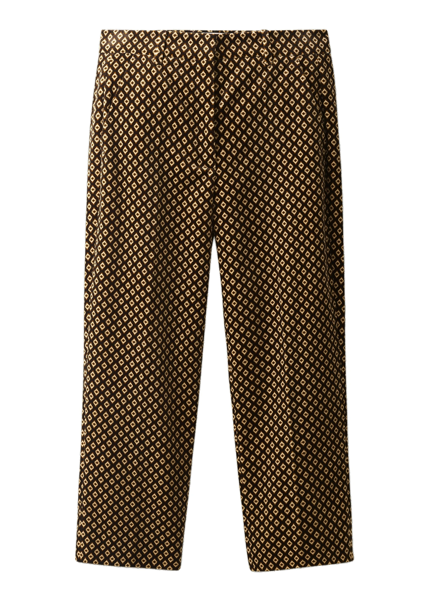 ME+EM Slim Crop Trouser in Brown Multi | Pants | Luxury Shoes ME+EM Slim Crop Trouser in Brown Multi