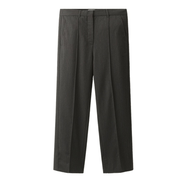 ME+EM Slim Crop Trouser in Grey Multi