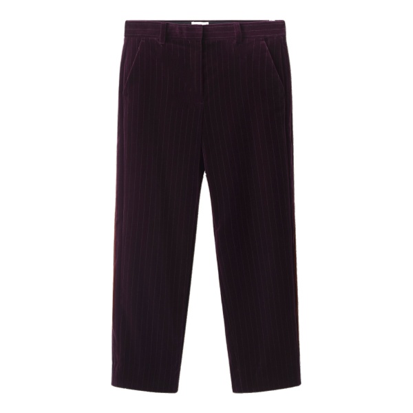 ME+EM Slim Crop Trouser in Merlot