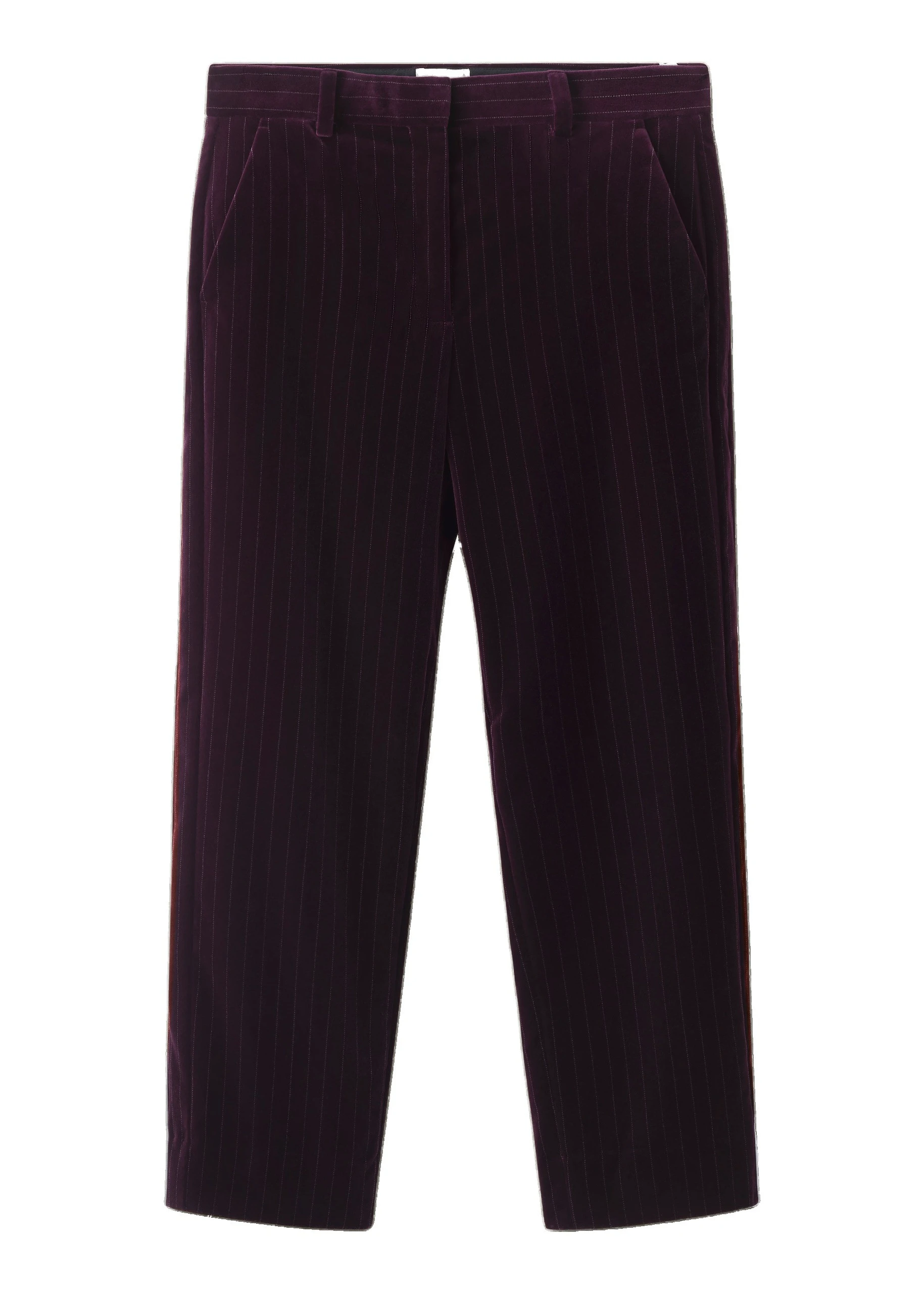ME+EM Slim Crop Trouser in Merlot | Pants | Luxury Shoes ME+EM Slim Crop Trouser in Merlot