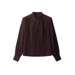 ME+EM Slim Winter Blouse in Merlot