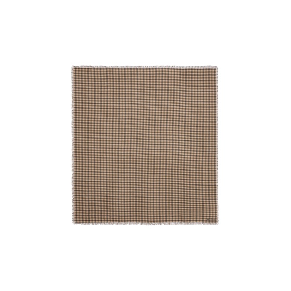 ME+EM Small Check Scarf in Pecan Brown Multi
