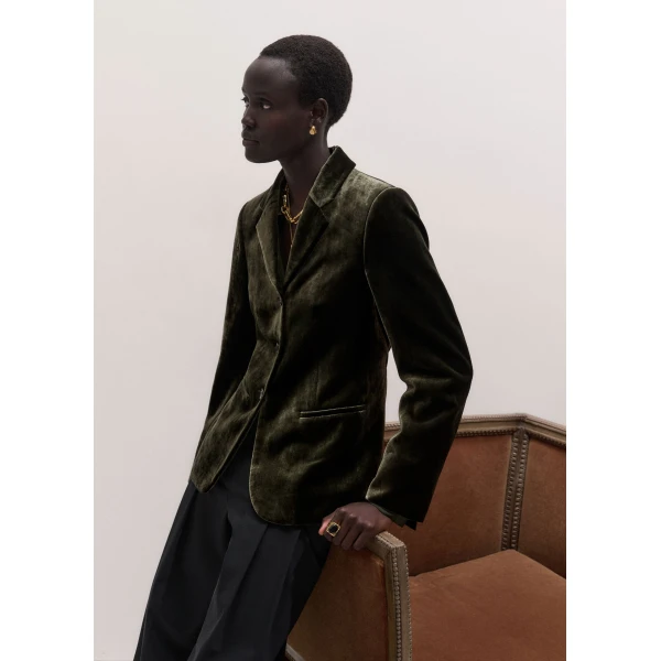 ME+EM Soft Contour Blazer in Bay Green, view 2 | Blazers | Luxury Shoes 