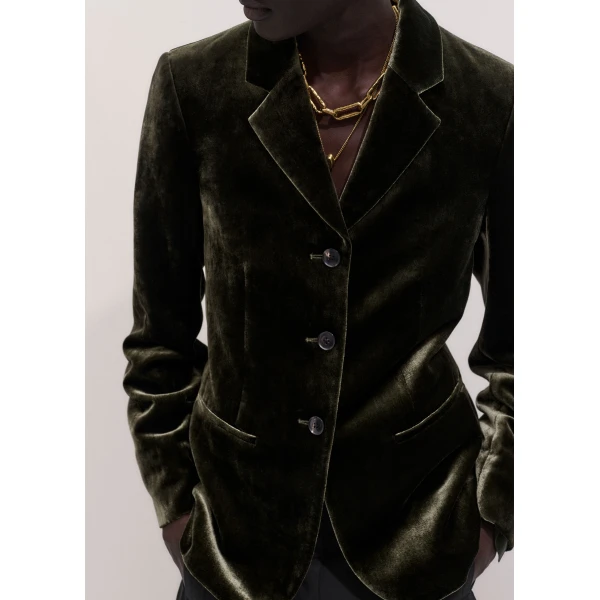 ME+EM Soft Contour Blazer in Bay Green, view 3 | Blazers | Luxury Shoes 