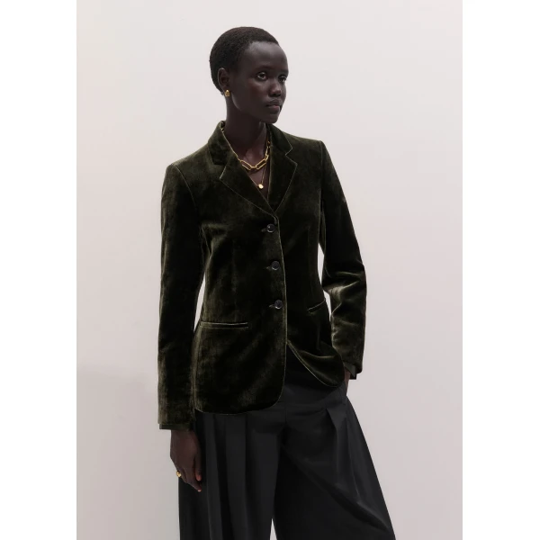 ME+EM Soft Contour Blazer in Bay Green, view 6 | Blazers | Luxury Shoes 