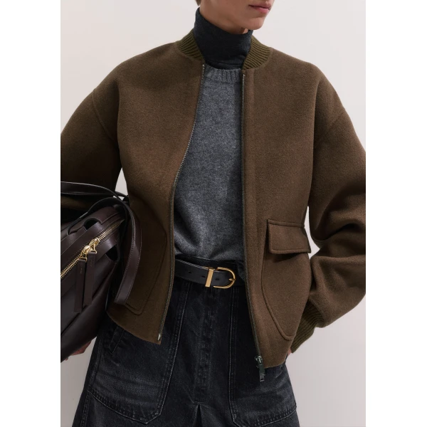 ME+EM Sporty Smart Swing Jacket in Bronzed Brown