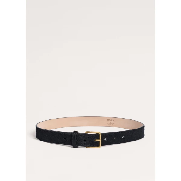 ME+EM Square Buckle Belt in Black