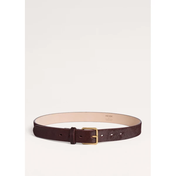 ME+EM Square Buckle Belt in Merlot