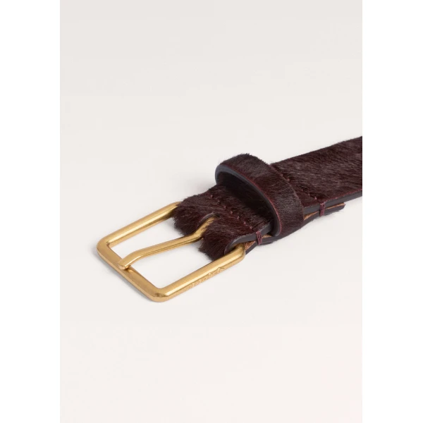 ME+EM Square Buckle Belt in Merlot