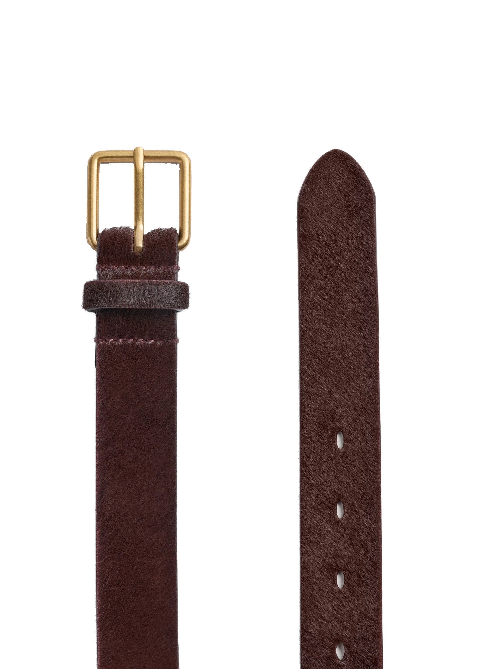 ME+EM Square Buckle Belt in Merlot | Accessories | Luxury Shoes ME+EM Square Buckle Belt in Merlot