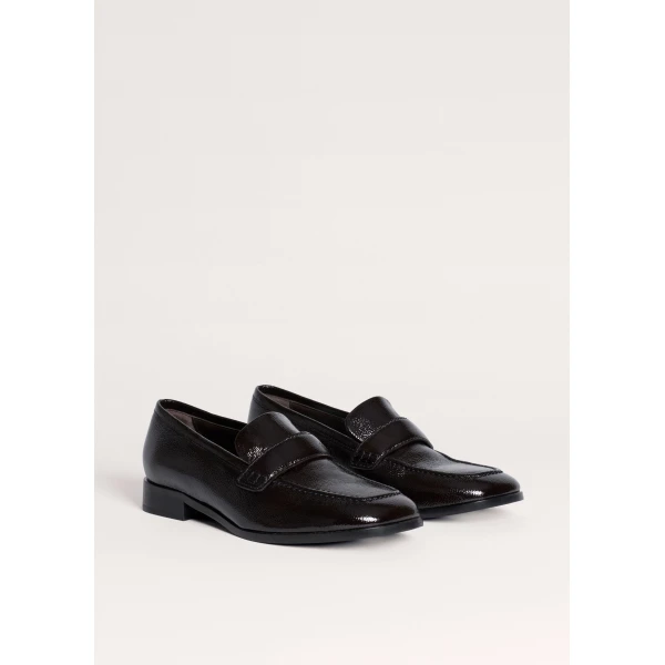 ME+EM Square Toe Loafer in Black Brown