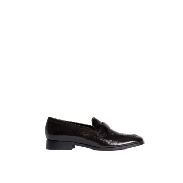 ME+EM Square Toe Loafer in Black Brown