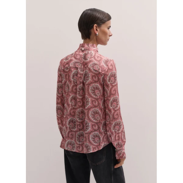 ME+EM Straight Blouse in Pink Multi