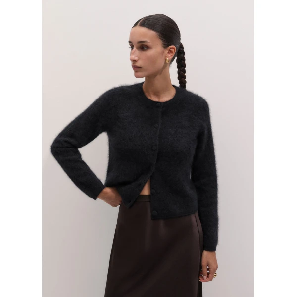 ME+EM Straight Cardigan in Black, view 6 | Cardigan | Luxury Shoes 