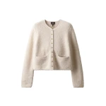 ME+EM Straight Knit Jacket in Cream | Sweaters | Luxury Shoes 