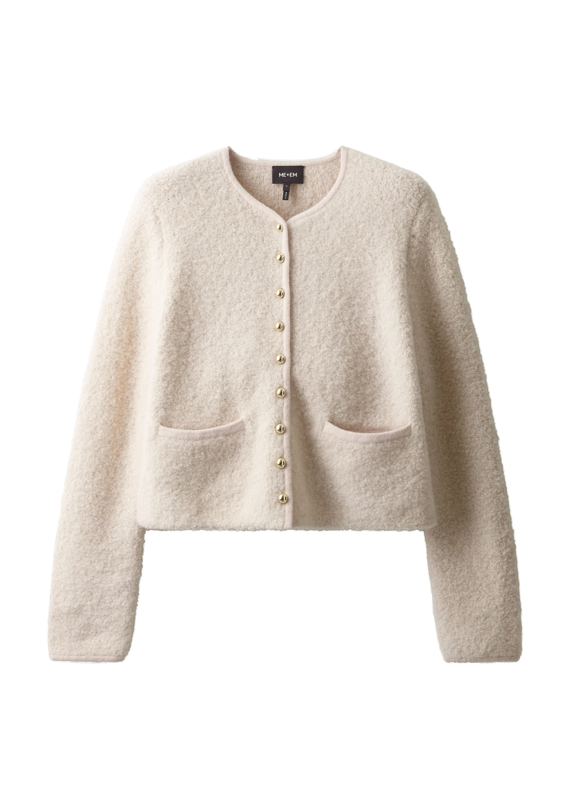 ME+EM Straight Knit Jacket in Cream ME+EM Straight Knit Jacket in Cream | Sweaters | Luxury Shoes