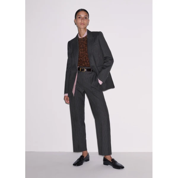 ME+EM Straight Knit Vest in Chocolate Multi, view 5 | Sweaters | Luxury Shoes 