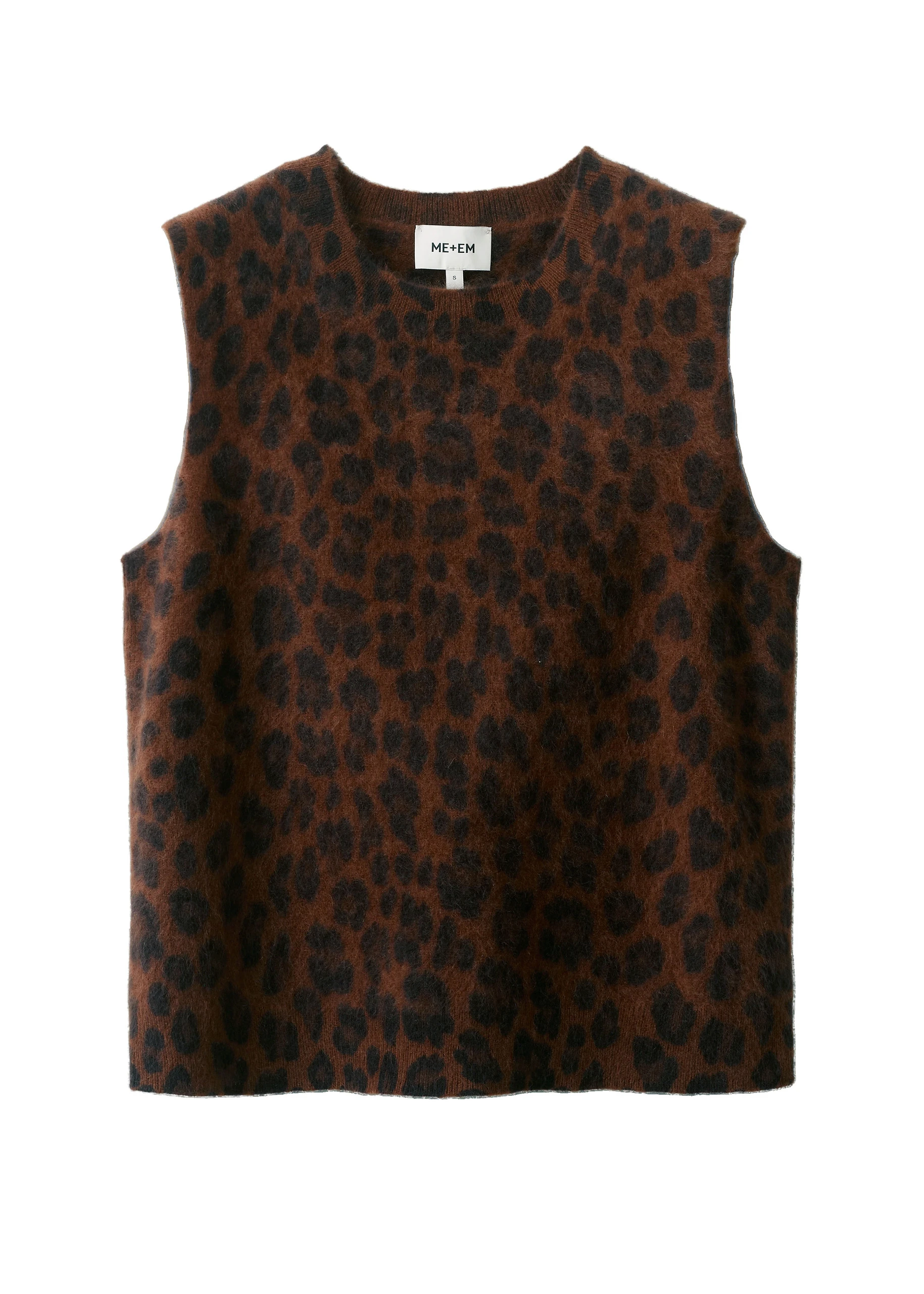 ME+EM Straight Knit Vest in Chocolate Multi ME+EM Straight Knit Vest in Chocolate Multi | Sweaters | Luxury Shoes